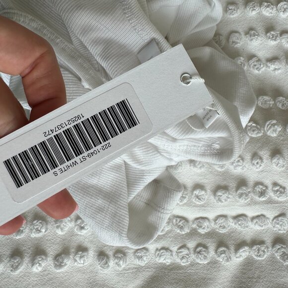 NWT Jonathan Simkhai Cailan Cut-out Mini Dress Stretch Rib Knit White Size Small - Picture 3 of 11